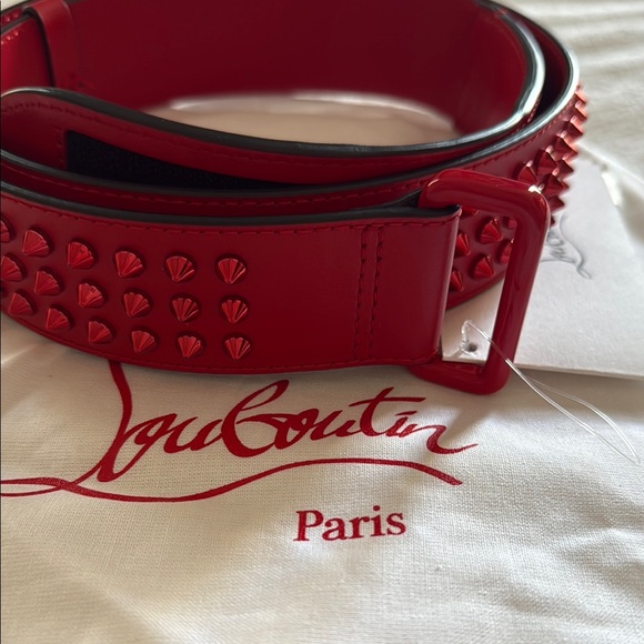 christian louboutin red belt